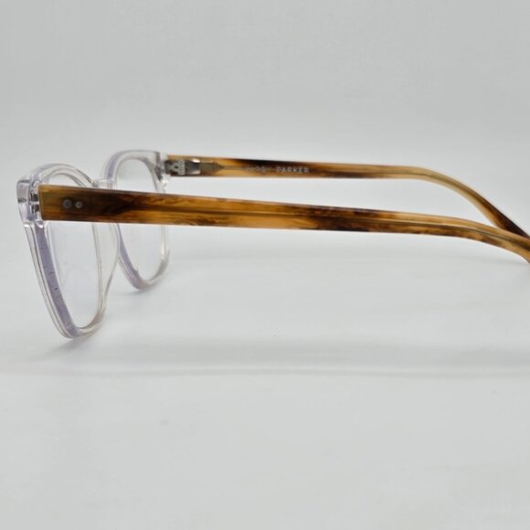 Warby Parker Felix N 506 Crystal with English Oak Eyeglasses Frame w/ Case 47mm - Picture 6 of 16
